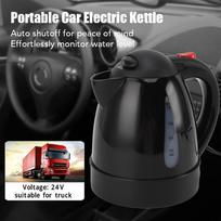 250W Portable Car Electric Kettle with Cigarette Lighter Road Trip 24V Truck Heated Water Tea Coffee Kettle Auto Shut Off 1000ml 24V 250W