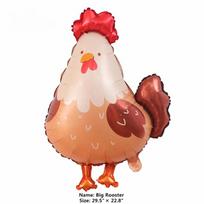 Cartoon Chicken Balloon, Large Cute Aluminum Film Animal Balloon, Novelty Rooster For Birthday Wedding Party Decor Gifts 75x58cm