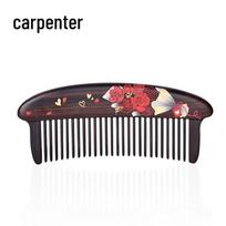 Tan Mujiang Rose Love Natural Wood Comb