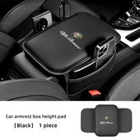 Car Arm Rest Cushion Storage Pad Armrest Box Protective Cover For Alfa Romeo Giulia Stelvio Giulietta 156 159 147 Mito Tonale juoda