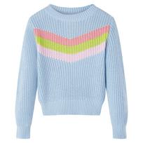 Sweter Dziecięcy Z Dzianiny, Niebieski, 140