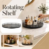 360 Degree Rotating Spice Rack Lazy Susan Turntable Kitchen Countertop Organizer Storage Tray for Condiments and Seasonings One Size