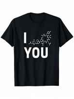 unisex's Shirt, I Love You Oxytocin Love Hormone Molecule Valentine's Day Fun T-Shirt, Suitable For All unisex Outdoor Short Sleeve T-Shirt, Love Prin S
