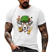 Men's Oktoberfest Vintage Texture Print Short Sleeve T Shirt Loose Fit Casual Summer Daily Top XXXXL balta
