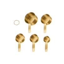 Stainless Steel Measuring Cups Set 5 Pieces Kitchen Baking Tools with Measurement Markings Durable Nesting Design for Cooking and Baking one size auksas
