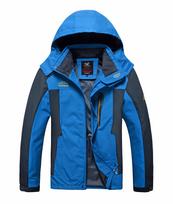 Autumn/Winter Plus Size Men's Windbreaker for Outdoor Sports and Mountaineering 7XL tamsiai mėlyna spalva