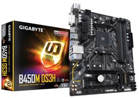 Gigabyte B450M DS3H AM4  B450  DDR4  S-ATA 600  MicroATX Socket - Black