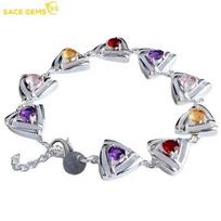 SACE GEMS Klasikinė cirkonio apyrankė Moterų papuošalai Vestuvių pažado vakarėlio dovana įvairiaspalvis