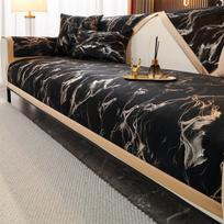 Marble Lines Print Velvet sofos užvalkalas L formos sofos užvalkalams sofos užvalkalai slydimas neslystantis gyvenamasis kambarys 4 sezonai 70X70cm