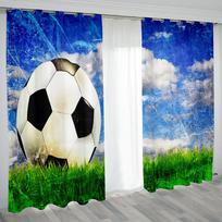 Futbolas Futbolo Kamuolys Berniukų Klubas Nemokamas Pristatymas 2 Vnt Plonas Užtemdantis Langų Užuolaidas Svetainei Miegamajam Namų Dekorui 98W202H CM&Rod Pocket