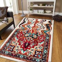 Bohemia Moroccan Large Area Rug Living Room Entryway Bathroom Laundry Bedroom Carpet Non-Slip Stain Resistant Unique Mat Decor 50X80CM