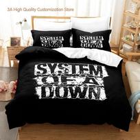System Of A Down 36 Bedding Set Single Twin Full Queen King Size Bed Set Aldult Boys Bedroom Duvetcover Sets 3D Bed Sheet Set EU Single(135*200cm)3pcs