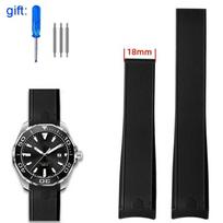 High Quality Rubber Watchbands For TAG Watch Heuer Aquaracer 300 500 Diving Strap Sports Silicone Wristband 22mm 22mm