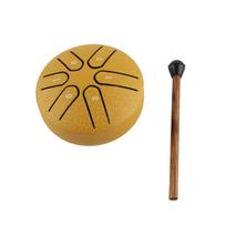 Handpan būgnas Profesionalus Mini 6 natų Nerūpestingas liežuvėlių būgnas Perkusinis instrumentas su lazdele