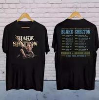 Blake Shelton Country Music, 2025 Blake Shelton Friends and Heroes Tour T-Shirt Mens Womens Tees Top 4XL