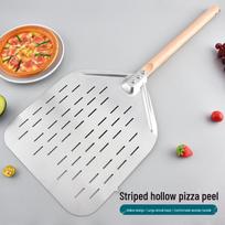 Stainless Steel Pizza Peel with Wooden Handle - Ideal for Baking and Cake Transfer Single Mail Order Box