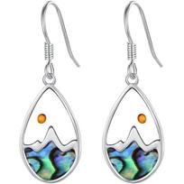 Stainless Steel Teardrop Earrings Religious Ear Jewelry Symbolic Christian Earrings Metal Texture for Christian Faith 1