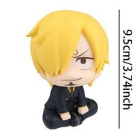9.5cm ONE PIECE Anime Model Look Up Luffy/Zoro Action Model Q Version Kawaii Nami/Sanji Figurine PVC Collection Figure Toys