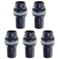 20/25/32/40mm Gray PVC Waterproof Pipe Butt for Aquarium Fish Tanks Connector for Fish Tanks Straight Fittings