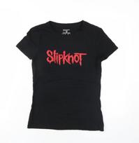 Slipknot Womens Black Cotton Basic T-Shirt Size XS Round Neck S