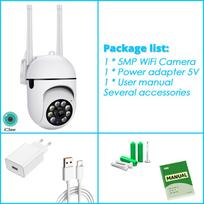 ICSEE Mini Wifi Smart Home 5MP Color Night Vision Auto Tracking Indoor Use Baby Monitor Wireless Security Camera CCTV 1pcs NO SD Card