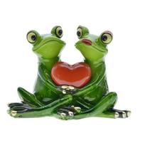 Frogs Lover Sculpture Resin Craft Wedding Couple Frogs Figurine For Home Garden Pond Romantics Decorative Accent Ornament