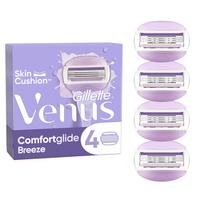 Gillette Venus Breeze Razor Blade Refills, 4 Count, Women’s Razor Cartridges with Moisture Bars, Sensitive Skin