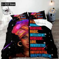 3PCS Sexy Girls Bedding Set, Duvet Cover King Size, Black Girl Comforter Quilt Cover,Inspirational Gifts for Women 2 Pillowcases 135x200cm