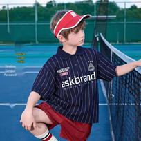 ASK JUNIOR American Style Kids Polo Collar Short Sleeve T-Shirt 140