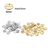 100pcs Laser Engrave Stainless Steel Personalized Tags Custom For DIY Necklace Pendant Charms 6mm Round  01