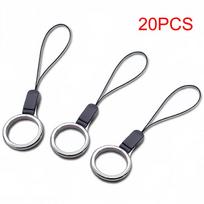 20/50Pcs Lanyard Lariat Cords Finger Ring Rope Keychains Hook Mobile Phone Strap Pendant Charms Keyring Bag Accessories Key Ring