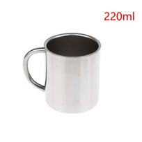 304 Stainless Steel Wall Mount Water Cup Portable Insulated Mug No Lid Office Milk Tea Coffee Tumbler Kids Drinking Water Cup