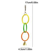 New Parrot Swing Toy Bird Cage Toys With Bell Sound Colorful Climbing Ring For Lovebirds Color Ring Grinder Nibble Bird Toy Cage