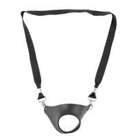 Portable Leather Wine Glass Holder Black Neck Yoke Glass Support Cocktail PVC Wine Strap Sling Birthday Party