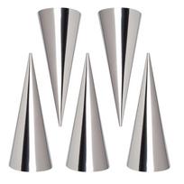 5pcs Kitchen Stainless Steel Baking Cones Horn Pastry Roll Cake Mold Spiral Baked Croissants Tubes Cookie Dessert Tool