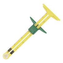 KRABALL 5-in-1 Sliding Gauge Measuring Ruler Plastic Drawing Tailor Patchwork Ruler Template DIY Sewing Accessories Tool