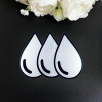 3/6pcs Drop-Shaped Acrylic Mirror Wall Stickers, Self-Adhesive Wall Decals for Office, Living Room & Bedroom Decor (black,3pcs)