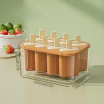 8-Grid Silicone Ice Lolly Mold, Reusable Easy Release Popsicle Tray with Sticks, DIY Ice Cream Making Tool for Home & Party ruda