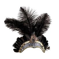 Colorful Feather Headpiece Brazilian Carnival Stage Performance Showgirl Headband Decorative Feather Headdress