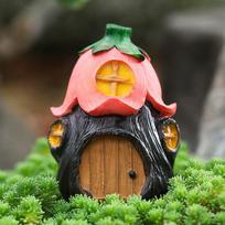 Kūrybingos dervos sodo grybas, gėlė, kankorėžis, namelis, gėlė, bonsai dekoracija, mikro kraštovaizdžio ornamentai