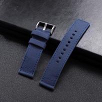 Nylon Watch Strap 20mm 22mm for Huawei Gt3/4 Band Nylon Canvas WristBand Men Women Soft Sport Waterproof Bracelet Accessories 20mm mėlyna