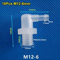 10Pcs M6-M12 To 4-12mm Pagoda Elbow Connector PP PE Soft Water Hose Joint Plastic Hose Fittings for Aquarium Fish Tank Fittings