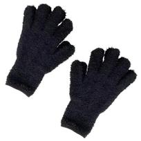1 Pair Super Soft Microfiber Cleaning Gloves Absorbent Comfortable Work Gloves Solid Color Five Finger Car Detailing Dust Gloves
