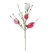 Fake Love Berry Flower Artificial Tulip Flowers Real Touch Realistic Faux Tulip Branch 38 cm Handmade Fake Flower