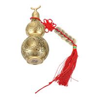 Feng Shui Gourd Brass 5 Emperors Species Fortune Cucurbit Health and Success Amulet Home Decoration Symbol of Luck and