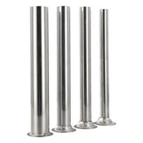 Set of 4 Stainless Steel Sausage Stuffer Tubes Funnels Nozzles Replacement Parts for Electric and Manual Meat Grinders 5.4cm