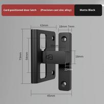 1Pc Bathroom Sliding Door Latch Deadbolt - Non-Punch Old-fashioned Surface-mounted Buckle Snap for Indoor Room Door