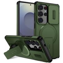 Wefor for Google Pixel 10 Pro XL 9 8 Pro 9A 8A Case with Camera Control Cover and Adjustable Kickstand, Compatible with Magnetic For Pixel 9 Pro žalia