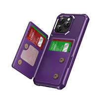 For iPhone 16 15 14 13 12 11 Pro Max XR Wallet Case with Card Slot, Folio Flip RFID Blocking Protective Phone Cover with Stand For iPhone XR violetinė