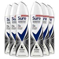 Sure Women Anti-Perspirant 6-Pack, 150ml Each - 72H Invisible Protection for All Clothing 25-26s